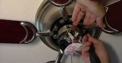 Ceiling fan installation with electrical wiring and mounting by professional electrician in Redding, CA