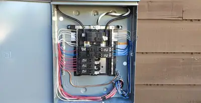 electrical panel upgrade service featuring newly installed electrical panel wired by licensed electricians in Redding, CA