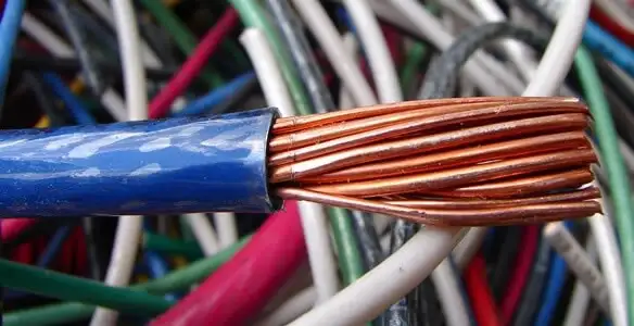 electrical wiring services showing exposed copper conductors and cable preparation in Redding, CA