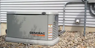 generator installation service featuring outdoor standby generator setup by licensed electricians in Redding, CA