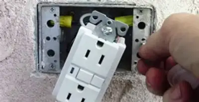 gfci circuits service showing installation of a ground fault circuit interrupter outlet by licensed electricians in Redding, CA