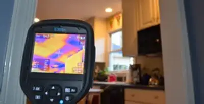 home energy audit service using thermal imaging to evaluate electrical efficiency inside a home in Redding, CA