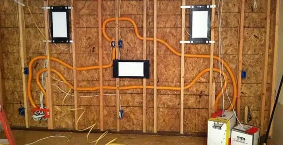 new construction wiring project displaying complete electrical system layout installed by professionals in Redding, CA
