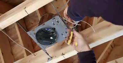 Professional recessed lighting installation with electrical wiring by licensed electricians in Redding, CA
