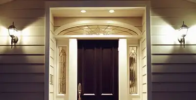 security light installation services with professionally installed entryway lighting in Redding, CA